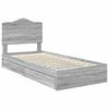 vidaXL Cama com Armazenamento com cabeceira Cinza Sonoma 100 x 200 cm