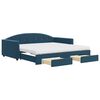 vidaXL Sof&aacute;-cama com gavet&atilde;o e gavetas 100x200 cm veludo azul