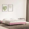 vidaXL Estrutura de cama com colchão 180x220 cm veludo rosa