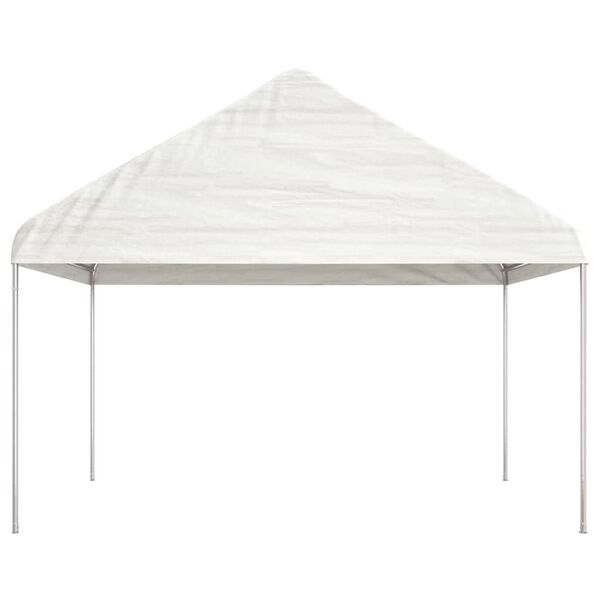 vidaXL Gazebo com telhado 11,15x4,08x3,22 m polietileno branco