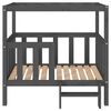 vidaXL Cama para c&atilde;es 105,5x83,5x100 cm madeira de pinho maci&ccedil;a cinza