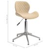 vidaXL Cadeira de jantar girat&oacute;ria veludo cor creme