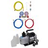 vidaXL Bomba v&aacute;cuo c/ conjunto man&oacute;metros de 2 vias p/ ar-condicionado