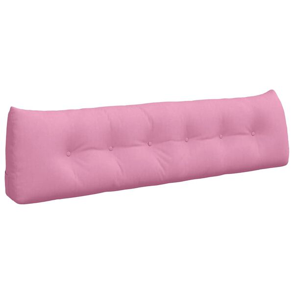 vidaXL Travesseiro para Costas Rosa 180 x 24 x 50 cm tecido