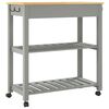 vidaXL Carrinho de cozinha MONZA 84x40x88,5 cm madeira de pinho maci&ccedil;a