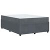 vidaXL Estrutura da Cama com colch&atilde;o Cinza Escuro 160 x 200 cm tecido
