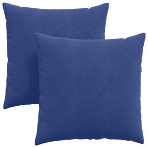vidaXL Travesseiros de Sof&aacute; 2 pcs Azul Pol&iacute;cia 60 x 60 cm