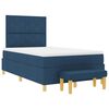 vidaXL Cama Box com colch&atilde;o com cabeceira Azul 120 x 190 cm tecido