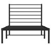 vidaXL Estrutura de cama com cabeceira 100x200 cm metal preto