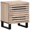 vidaXL Mesa cabeceira 40x34x46 cm madeira mangueira branqueada maci&ccedil;a