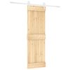 vidaXL Porta Deslizante Natural e Branco 70 x 210 cm