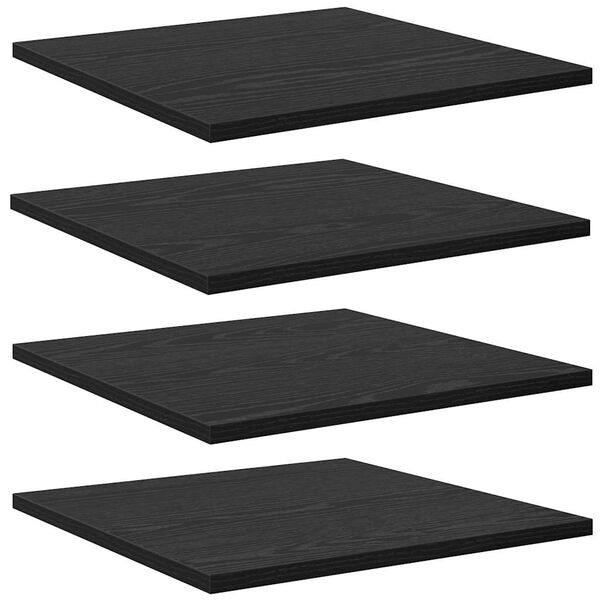 vidaXL Estante de Prateleira 4 pcs Preto 40 x 40 x 1,5 cm