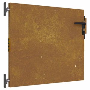 vidaXL Port&atilde;o de jardim 85x75 cm a&ccedil;o corten