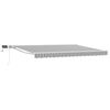 vidaXL Estrutura de Toldo Manual com LEDs Antracite e Branco 5 x 3 m
