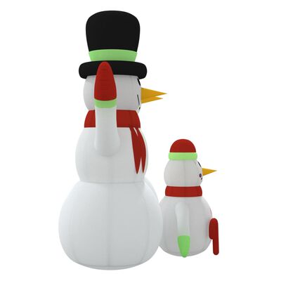 vidaXL Família bonecos de neve insuflável com luzes LED 500 cm