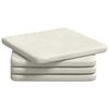 vidaXL Almofadas de Assento 4 unid. Veludo Creme 40 x 40 x 3 cm