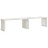 vidaXL Banco de jardim extens&iacute;vel 212,5x40,5x45 cm pinho maci&ccedil;o branco