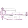 vidaXL Estrutura cama s/ colch&atilde;o derivados de madeira carvalho sonoma