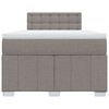vidaXL Cama boxspring c/ colch&atilde;o 120x190cm tecido castanho-acinzentado