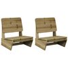 vidaXL Cadeiras de jardim 2 pcs 60x64x70,5 cm madeira pinho impregnada