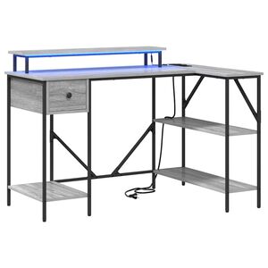 vidaXL Mesa Cinza Sonoma 120 x 79 x 86,5 cm Derivados de Madeira