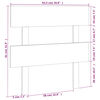 vidaXL Cabeceira de cama 93,5x3x81 cm pinho maci&ccedil;o preto