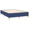 vidaXL Cama box spring c/ colch&atilde;o e LED 140x200 cm tecido azul