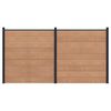 vidaXL Painel de Cerca 2 pcs WPC e Alum&iacute;nio Castanho
