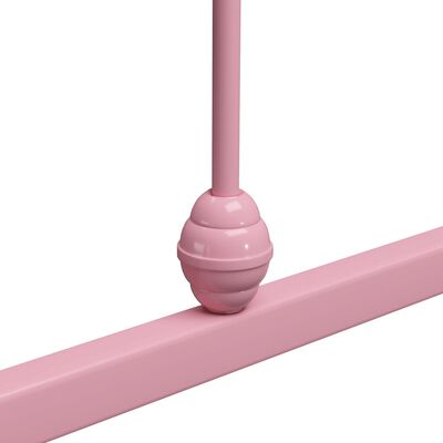 vidaXL Estrutura de cama 100x200 cm metal rosa