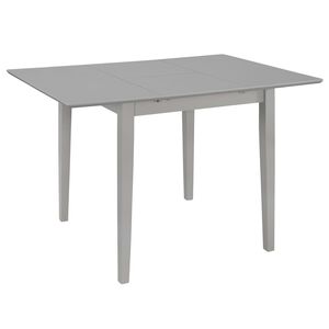 vidaXL Mesa de jantar extens&iacute;vel (80-120)x80x74 cm MDF cinzento