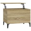 vidaXL Mesa de centro 60x44,5x45 cm derivados madeira carvalho sonoma