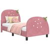 vidaXL Estrutura de Cama Infantil com Cabeceira Rosa 80 x 160 cm