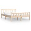 vidaXL Estrutura de cama pequena casal 120x190 cm pinho maciço