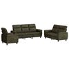 vidaXL Conjunto de Sof&aacute;s 3 pcs Verde Ex&eacute;rcito Couro Suede Sint&eacute;tico