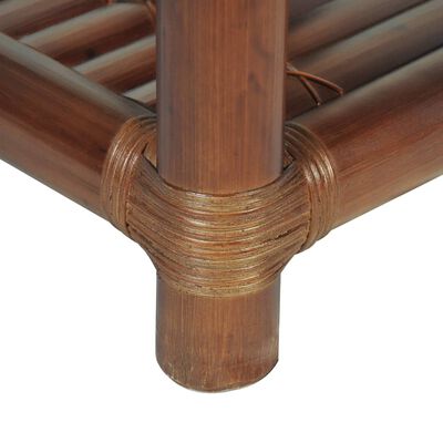 vidaXL Mesa-de-cabeceira 45x45x40 cm em bambu castanho escuro