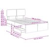 vidaXL Estrutura da Cama Preto 120 x 200 cm Madeira engenheirada