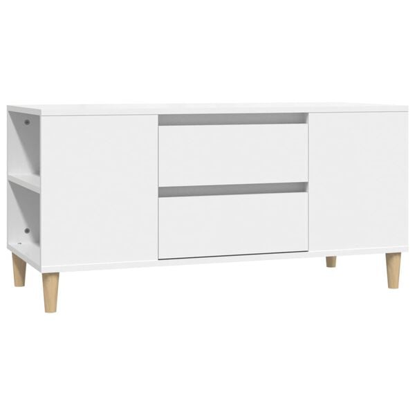 vidaXL M&oacute;vel para TV 102x44,5x50 cm derivados de madeira branco