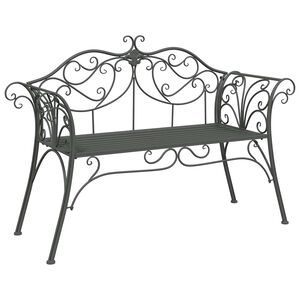vidaXL Banco de jardim 2-N&uacute;mero de lugares 130 x 47 x 90 cm A&ccedil;o