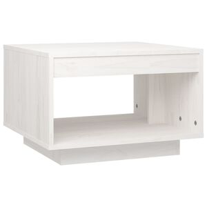 vidaXL Mesa de centro 50x50x33,5 cm madeira de pinho maci&ccedil;a branco