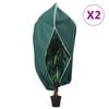 vidaXL Coberturas para plantas com fecho 2 pcs 70 g/m&sup2; 1,55x1,55 m