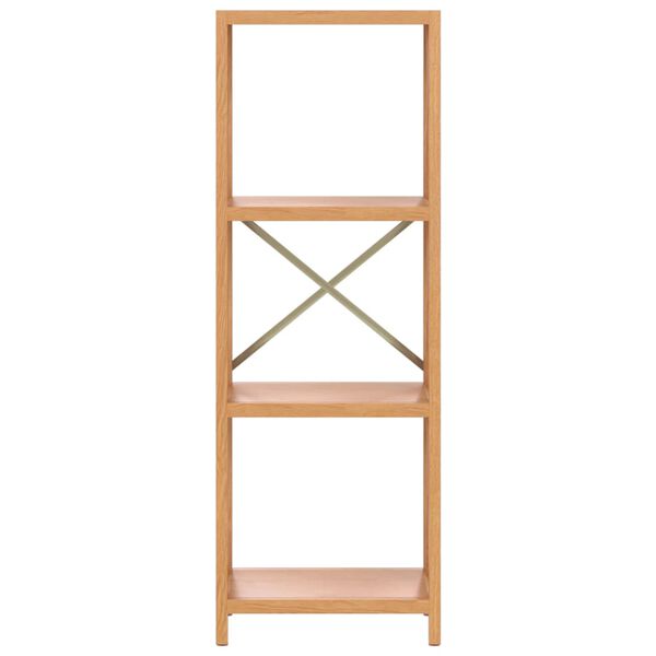 vidaXL Estante com 4 prateleiras 40x30x112 cm madeira carvalho maci&ccedil;a