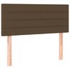 vidaXL Cama box spring c/ colch&atilde;o/LED 80x200cm tecido castanho-escuro
