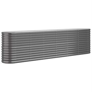 vidaXL Canteiro elevado jardim 260x40x68 a&ccedil;o galvanizado antracite
