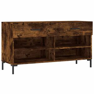vidaXL Banco sapateira 102x35x55 cm deriv. madeira carvalho fumado