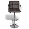 vidaXL Bancos de bar 2 pcs couro artificial castanho