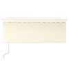 vidaXL Toldo autom&aacute;tico c/ estore/LED/sensor vento 3,5x2,5 m cor creme