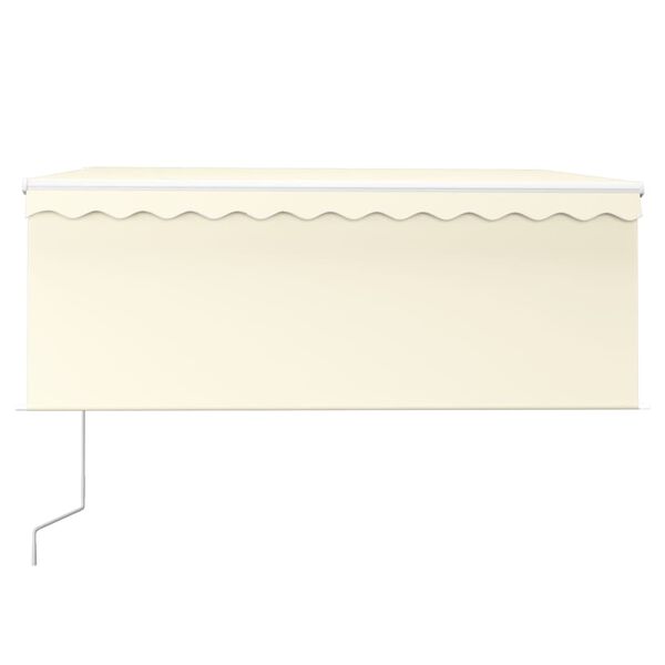 vidaXL Toldo autom&aacute;tico c/ estore/LED/sensor vento 3,5x2,5 m cor creme