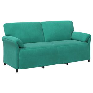 vidaXL Sof&aacute; de 3 Lugares Turquesa 198 x 83 x 95 cm Veludo