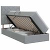 vidaXL Cama com arruma&ccedil;&atilde;o e colch&atilde;o Cinzento-claro 90 x 200 cm tecido