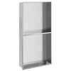 vidaXL Nicho parede p/ duche 32x62x9 cm a&ccedil;o inoxid&aacute;vel prata escovada
